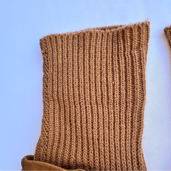 Fownes Brown Suede Gloves with Knitted Cuffs NWT - Picture 14 of 16